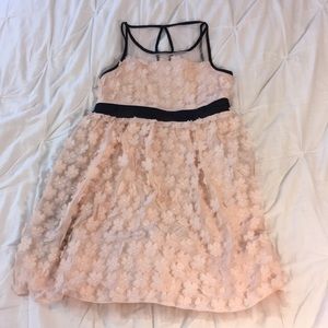 Never worn light pink and black dress for girls.